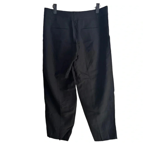 ANN TAYLOR CROPPED BLACK LINEN BLEND TROUSERS - Picture 2 of 4